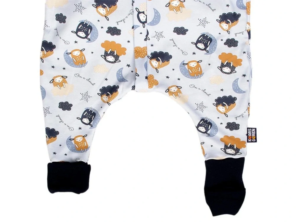 Merino spací pytel 80 cm ovečky modré nohavice Kaarsgaren