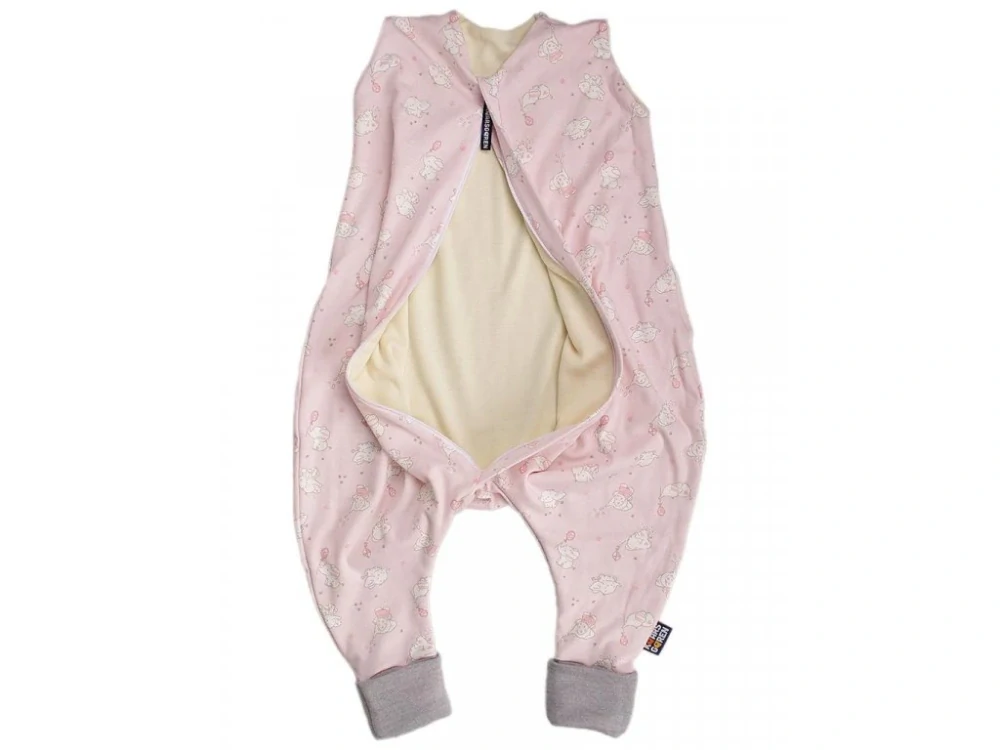 Merino spací pytel 60 cm slon růžový s nožičkami Kaarsgaren