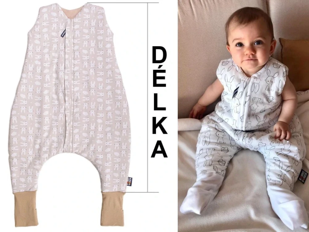 Merino spací pytel 80 cm koala mentolová s nožičkami Kaarsgaren