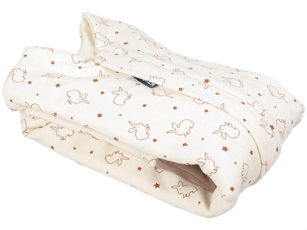 Merino spací pytel 60 cm bio králíci s nožičkami béžové nohavice Kaarsgaren