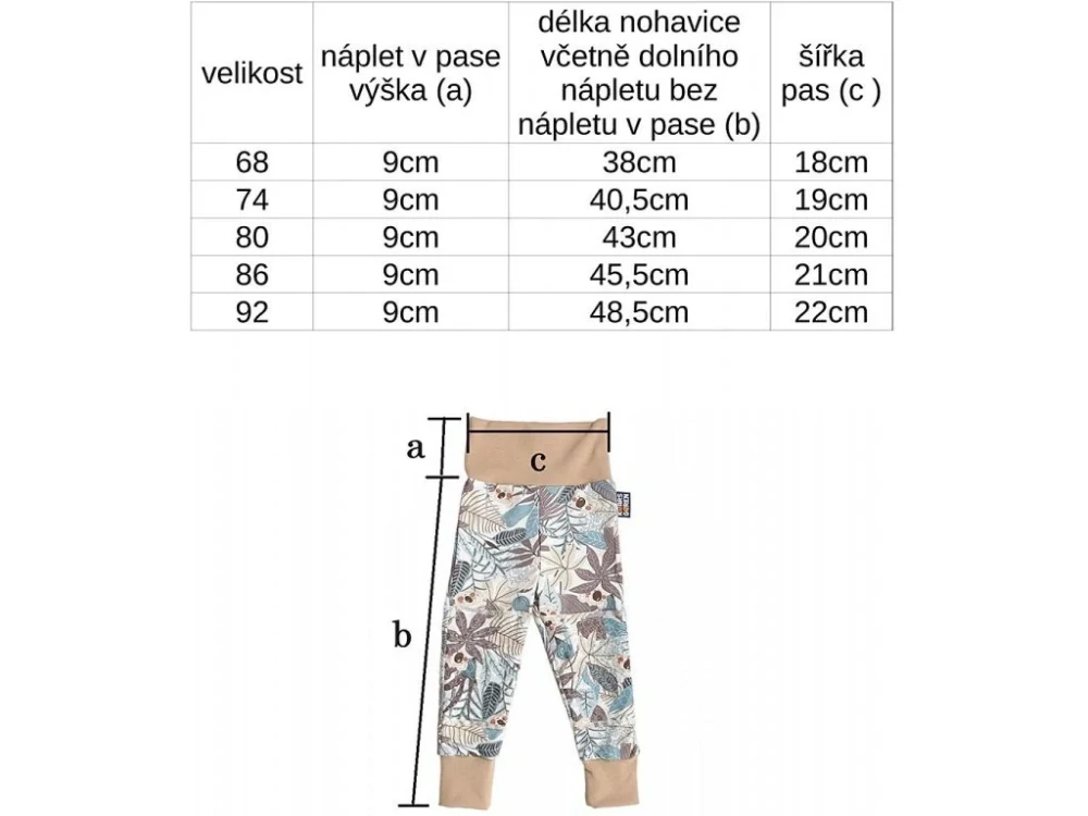 Kalhoty s protiskluzem bavlna víly modré 74 Kaarsgaren