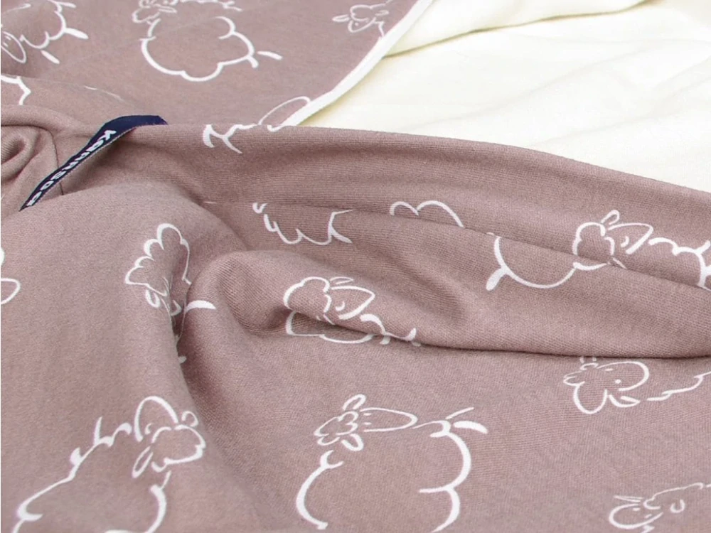 Merino spací pytel 90 cm hnědé ovečky nohavice Kaarsgaren