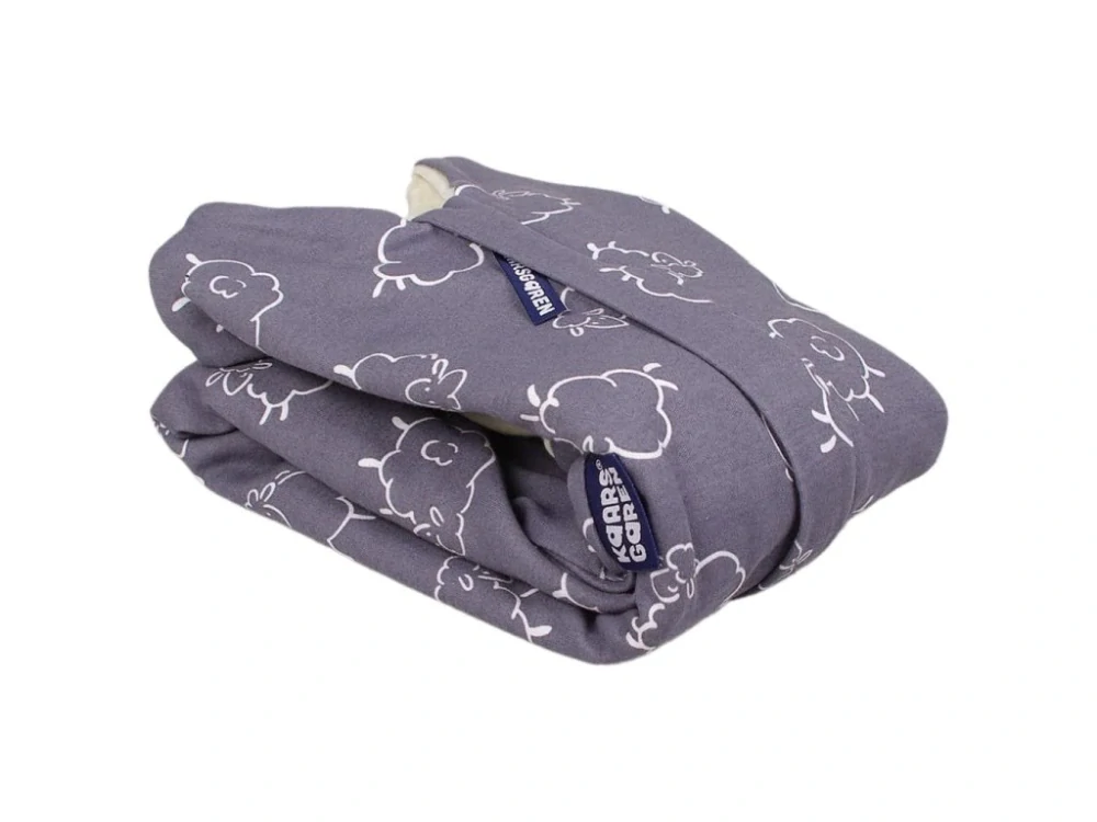 Merino spací pytel 90 cm s nožičkami – šedé ovečky Kaarsgaren
