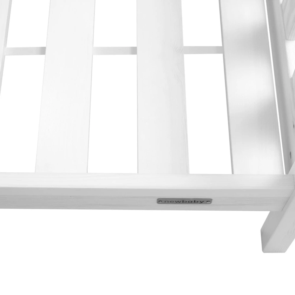 Dětská postel domeček se zábradlím a roštem New Baby CASTELLO 160x80 cm bílá