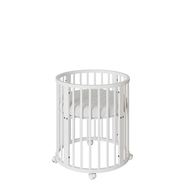 Dětská rostoucí postýlka 3v1 oválná + matrace New Baby bílá