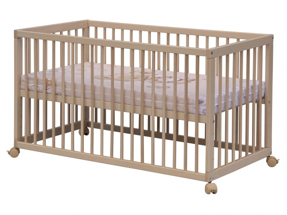 Dětská postýlka Scarlett Kombi s vyndavacími příčkami buk - přírodní 140 x 70 cm
