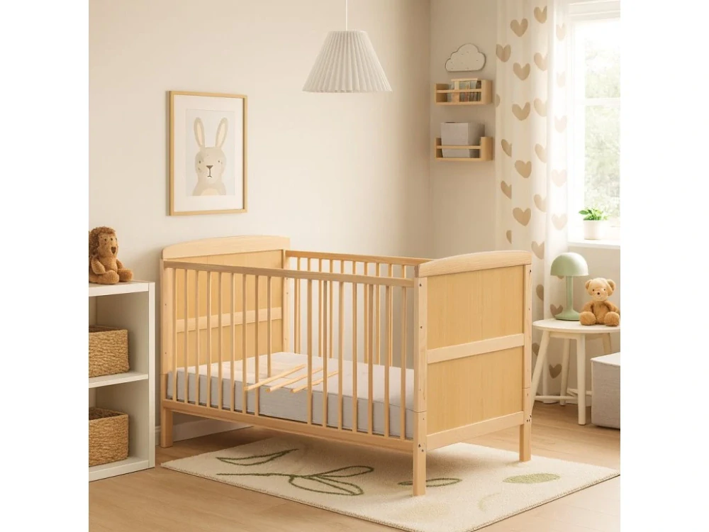 Dětská postýlka 2v1 - Scarlett KACPER (borovice) - přírodní 140 x 70 cm