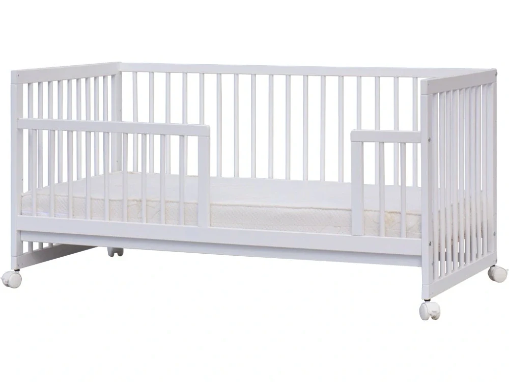 Dětská postýlka Scarlett Kombi s vyndavacími příčkami buk - bílá 140 x 70 cm