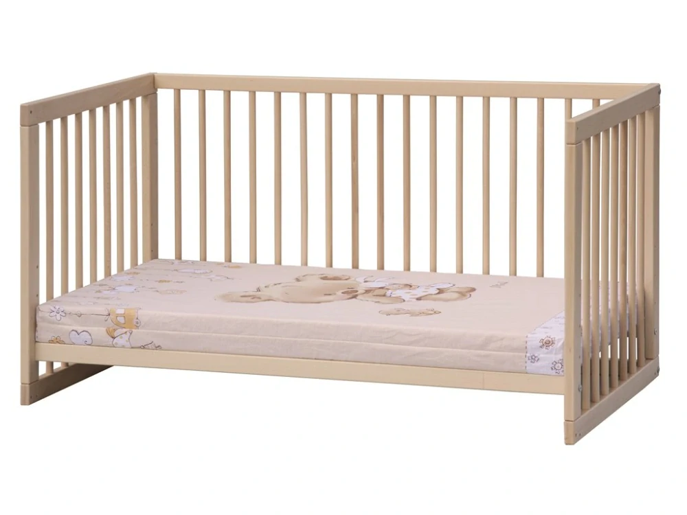 Dětská postýlka Scarlett Kombi s vyndavacími příčkami buk - přírodní 140 x 70 cm