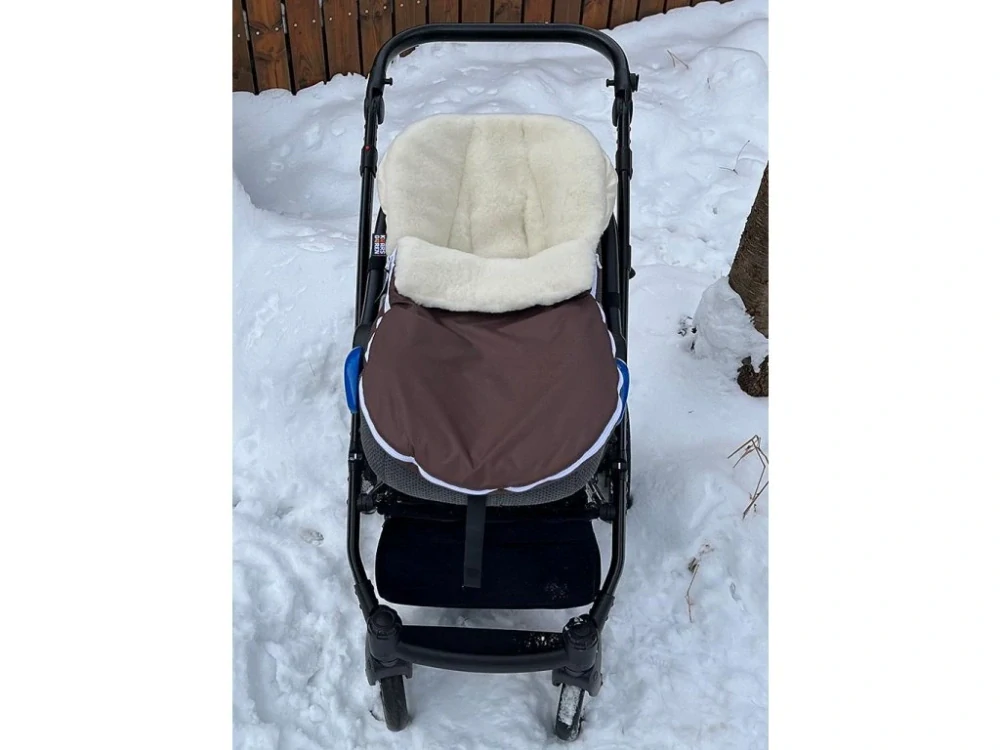 Merino fusak do autosedačky hnědý Kaarsgaren