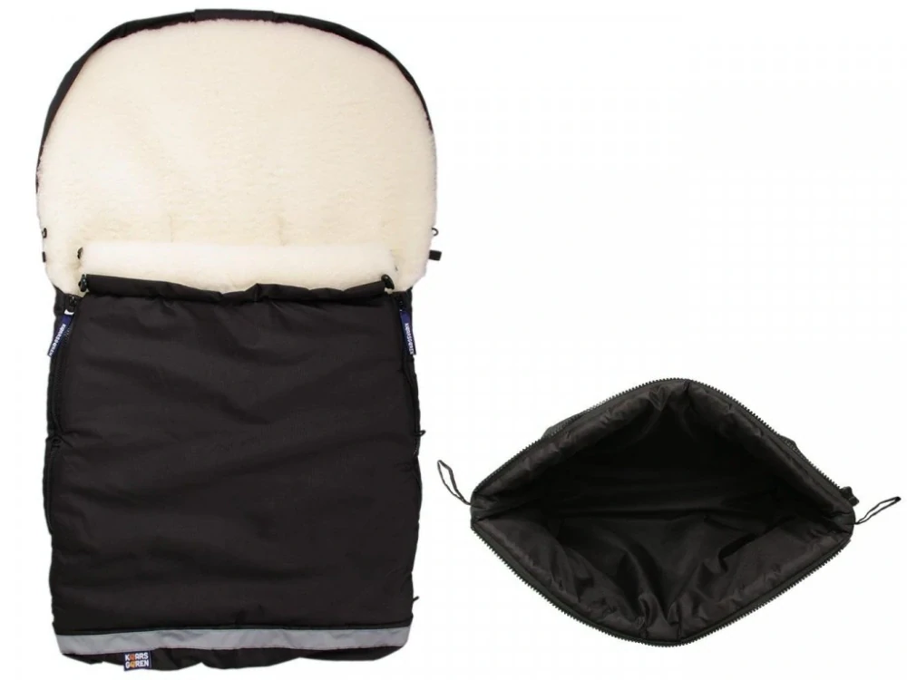Zimní merino fusak do kočárku černý Kaarsgaren