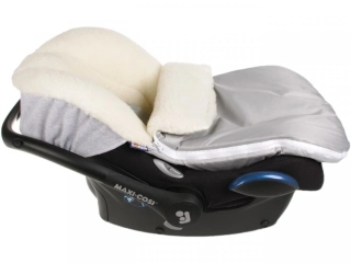 Merino dětský fusak do autosedačky šedý Kaarsgaren