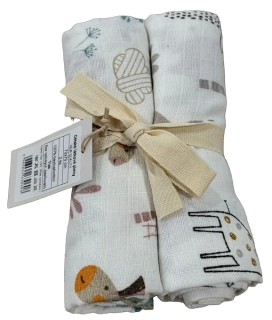 Kvalitní bavlněná plenka s potiskem - Tetra Premium, 70x70 cm - 2 ks v balení - africká zvířátka PREM