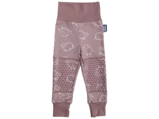 Kalhoty s protiskluzem bavlna ovečka hnědá velikost 86 Kaarsgaren